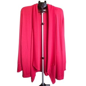 Athleta Vibrant Red Open Front Cardigan